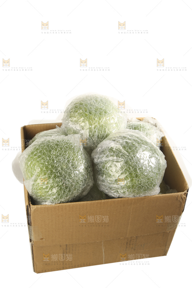 白底上的青皮葡萄柚