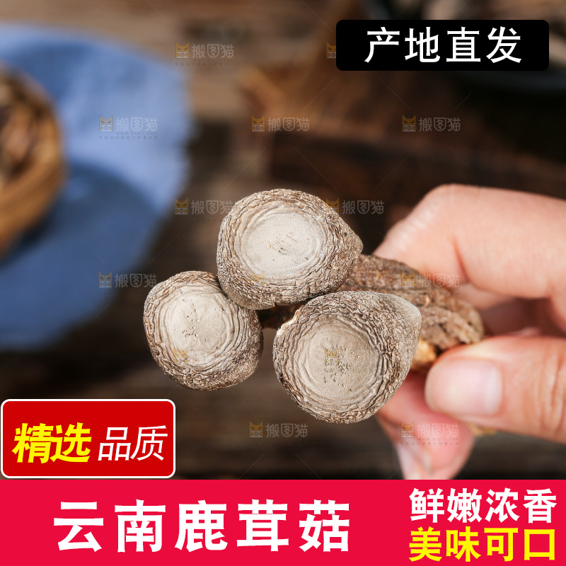 深底上的鹿茸菇