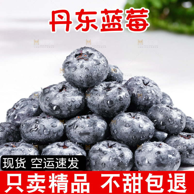 浅底上的新鲜蓝莓