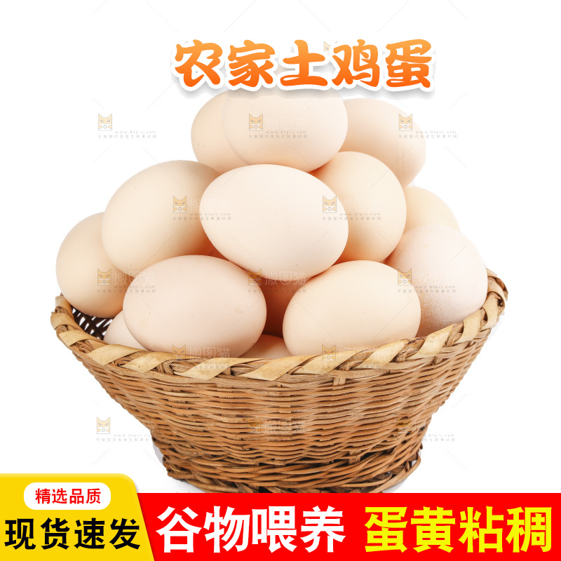 白底上的土鸡蛋