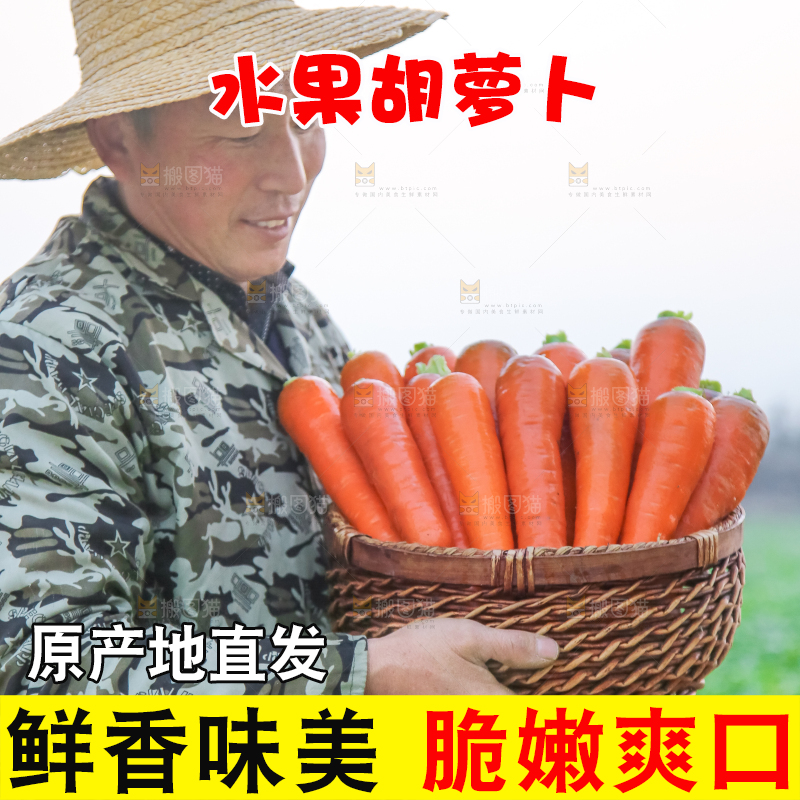 手里拿着胡萝卜