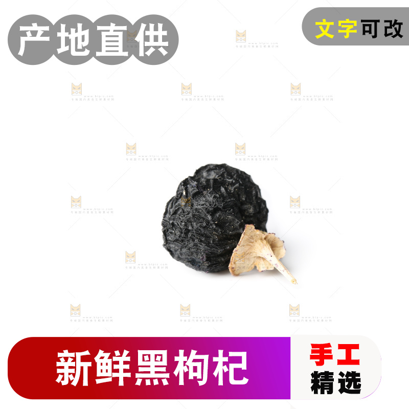 白底上的黑枸杞