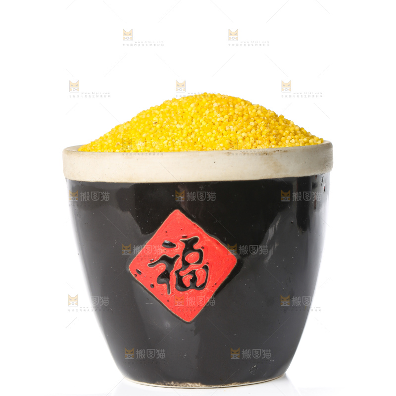 白底上的小黄米