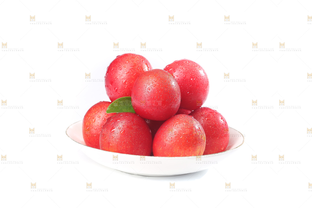 白底上的樱桃李