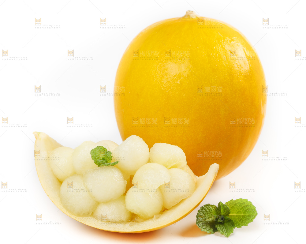 白底上的黄河蜜瓜
