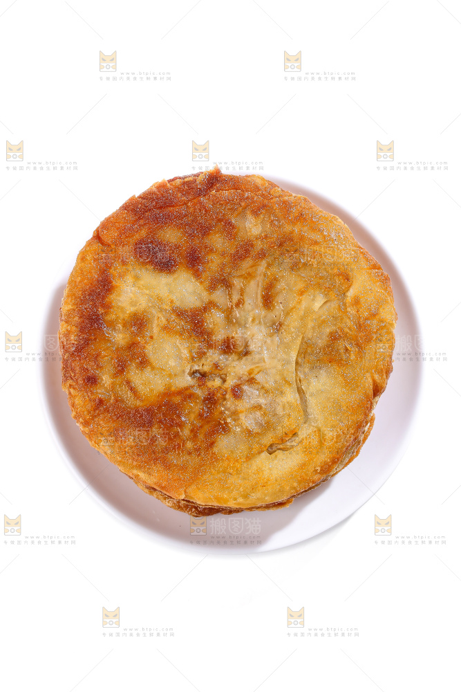 白底上的牛肉馅饼