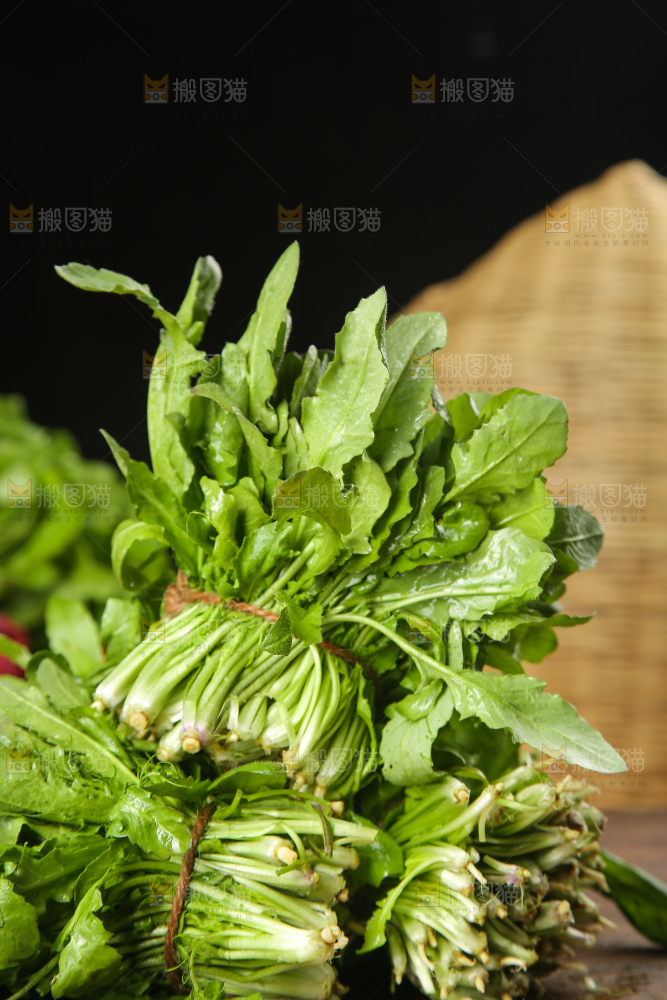 木底上的荠菜