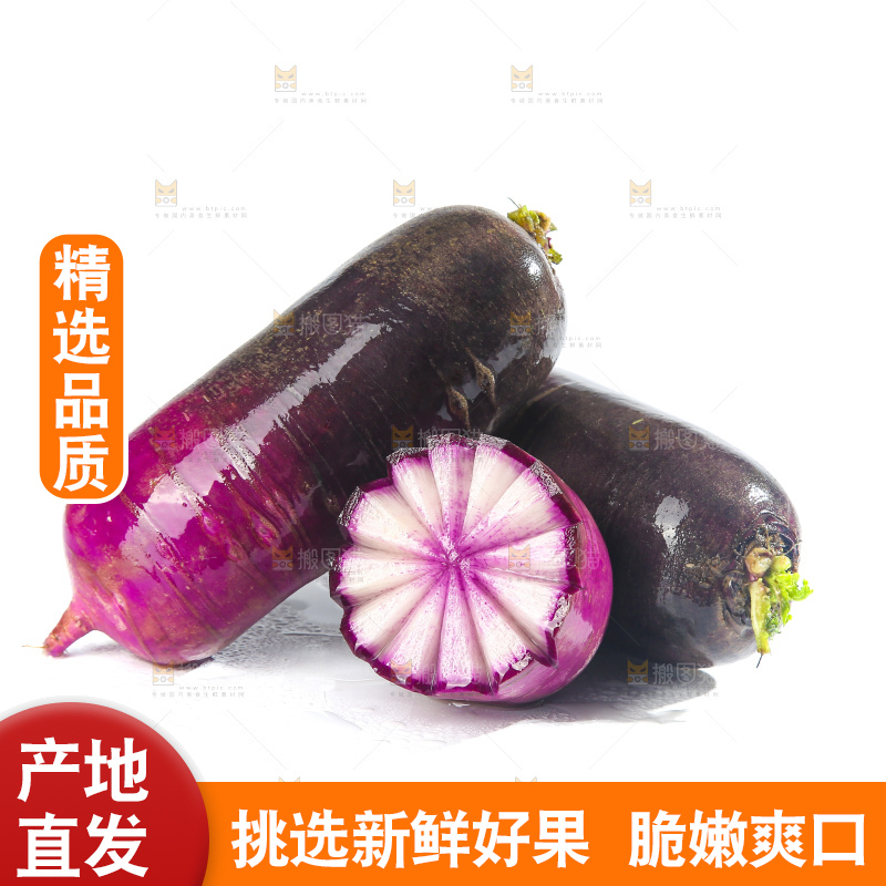 白底上的冰淇凌萝卜