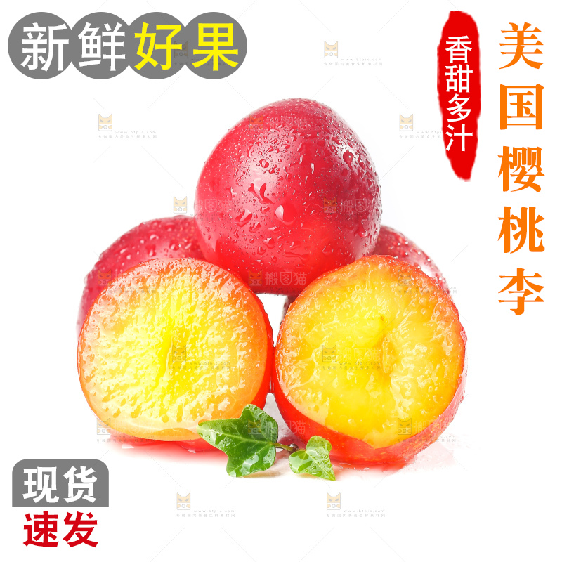 白底上的樱桃李
