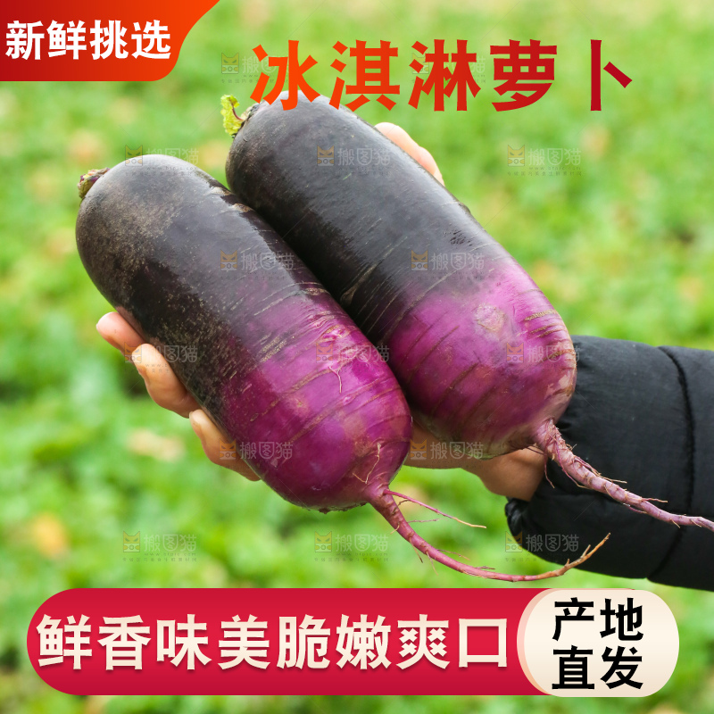 手里拿着冰淇凌萝卜