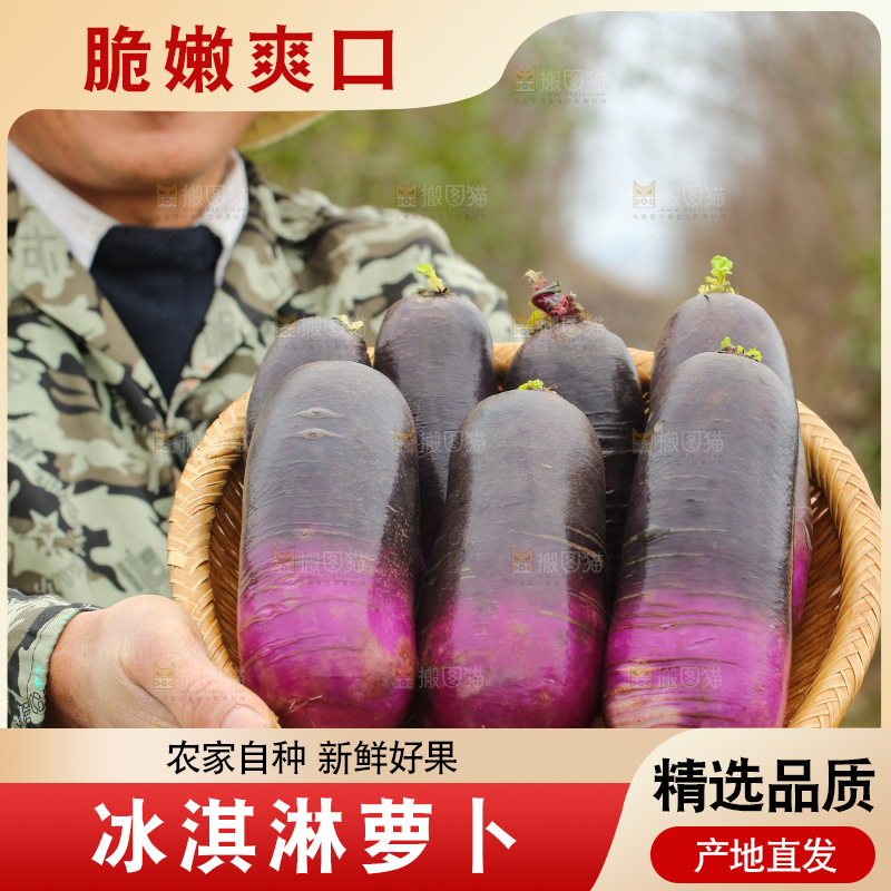 手里拿着冰淇凌萝卜