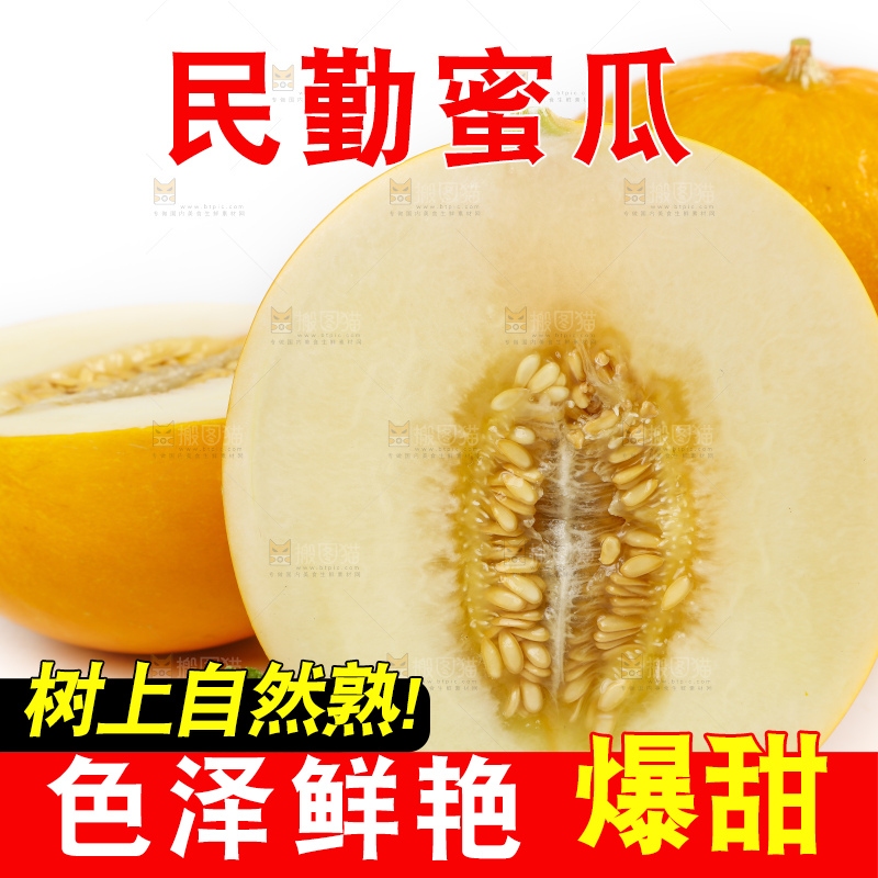 白底上的黄河蜜瓜
