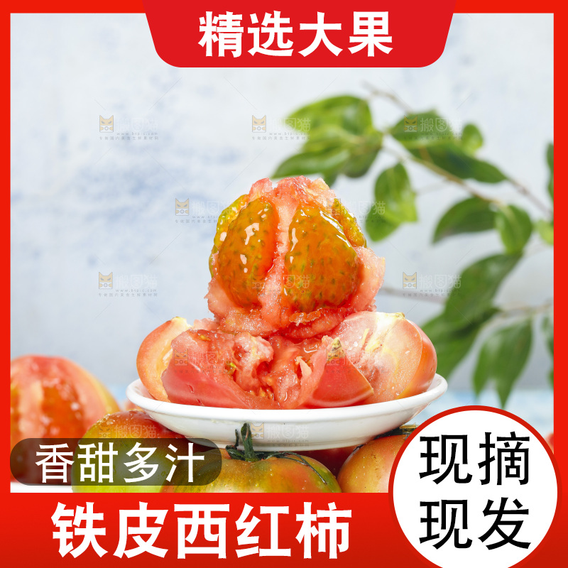 浅底上的铁皮西红柿