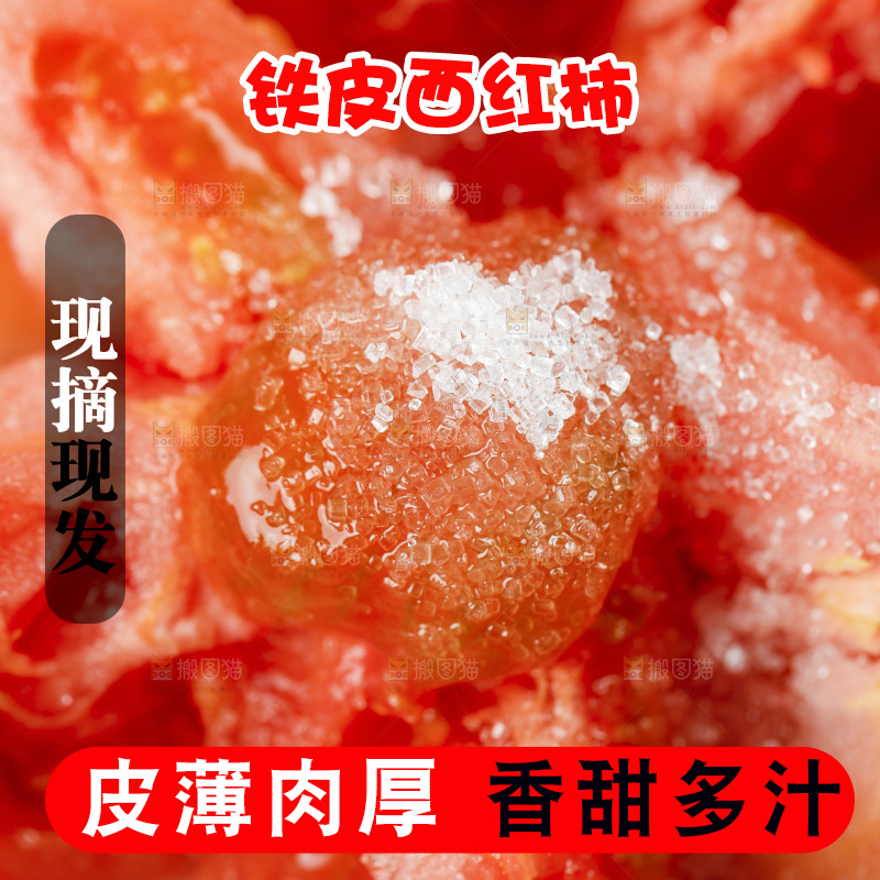 浅底上的铁皮西红柿