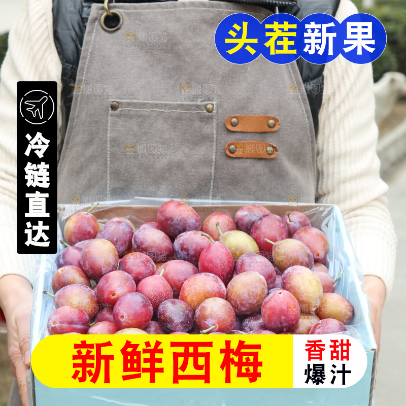 手里拿着澳洲西梅