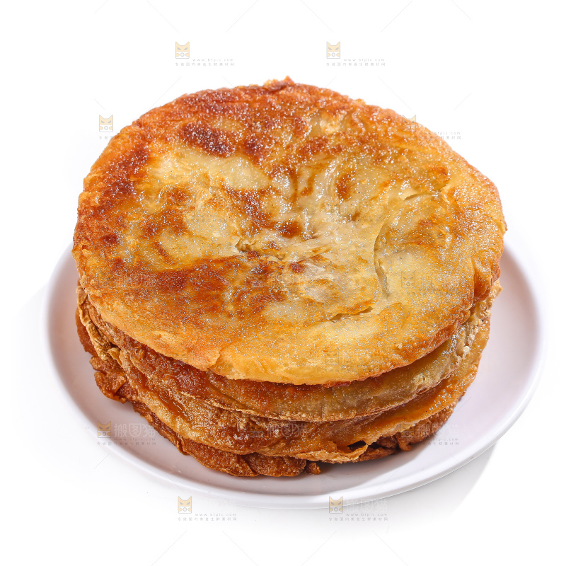 白底上的牛肉馅饼
