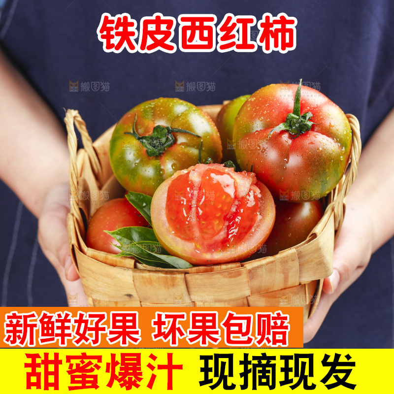 浅底上的铁皮西红柿
