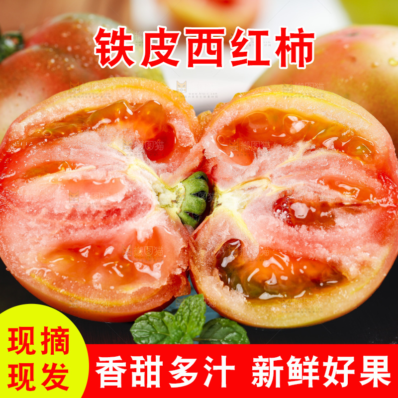 浅底上的铁皮西红柿