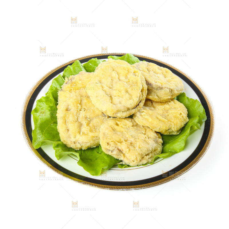 白底上的炸茄盒