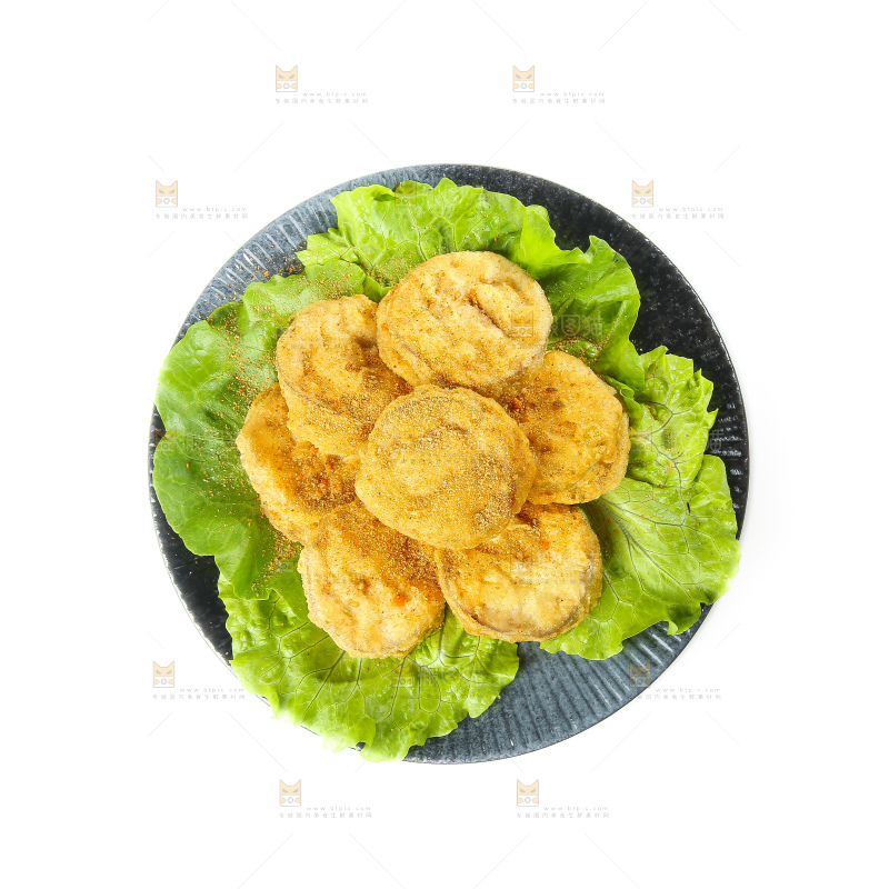 白底上的炸茄盒