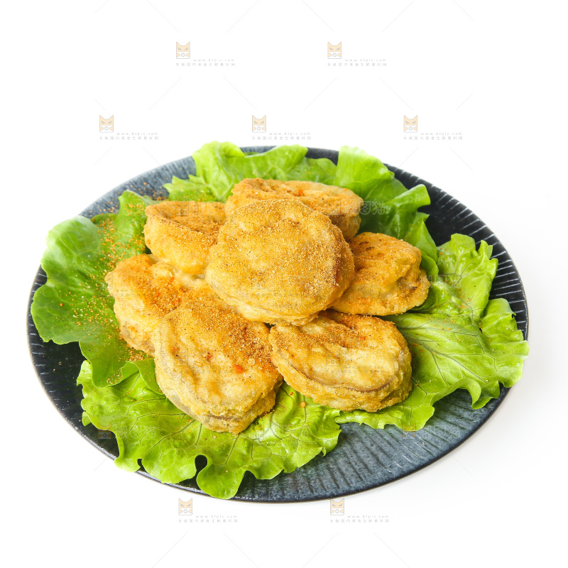 白底上的炸茄盒