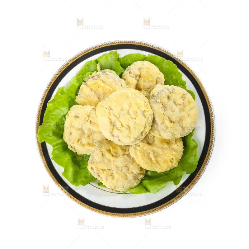 白底上的炸茄盒