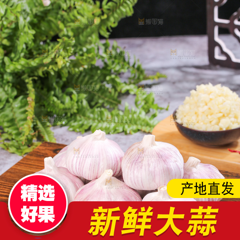 深底上的干大蒜