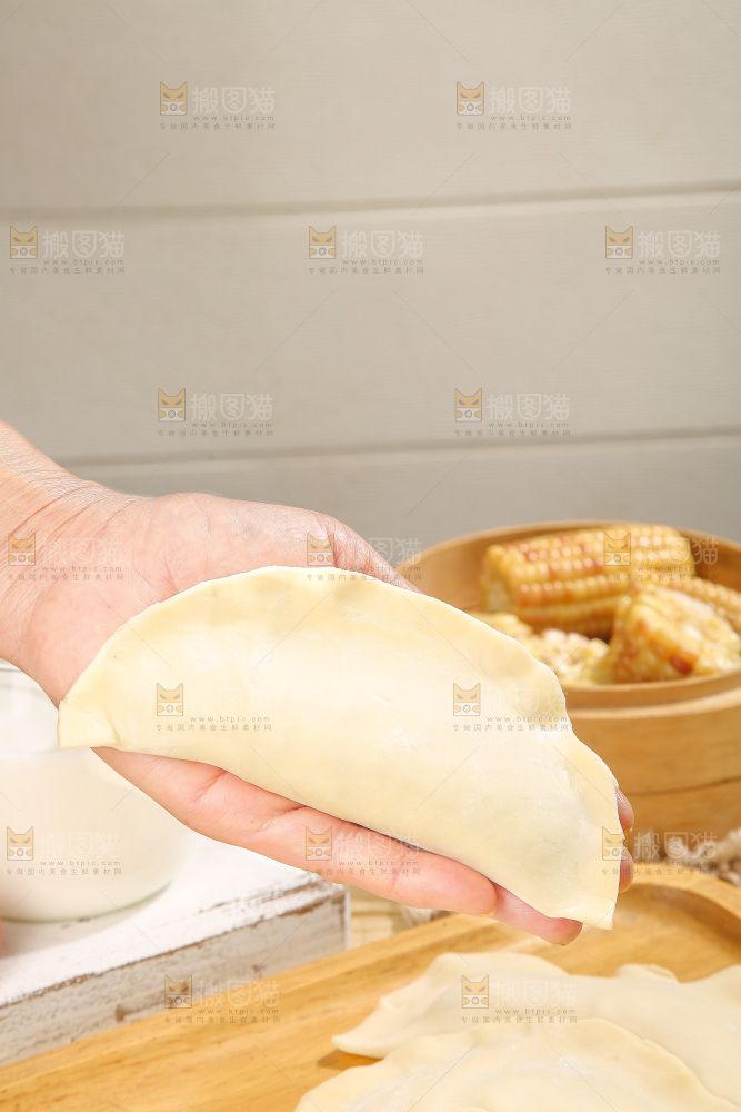 浅底上的脆皮菜饺
