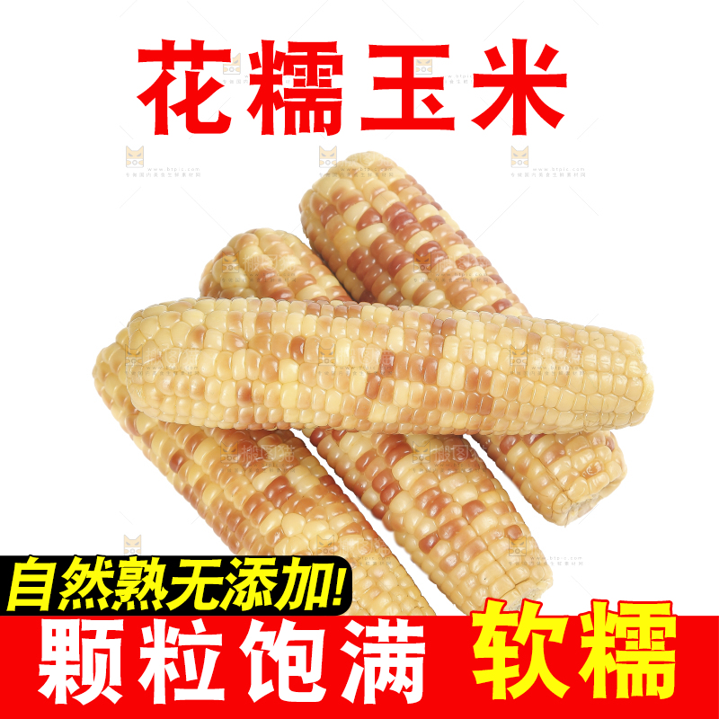 白底上的花糯玉米