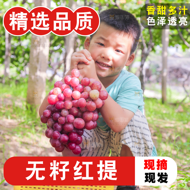 手里拿着新鲜葡萄
