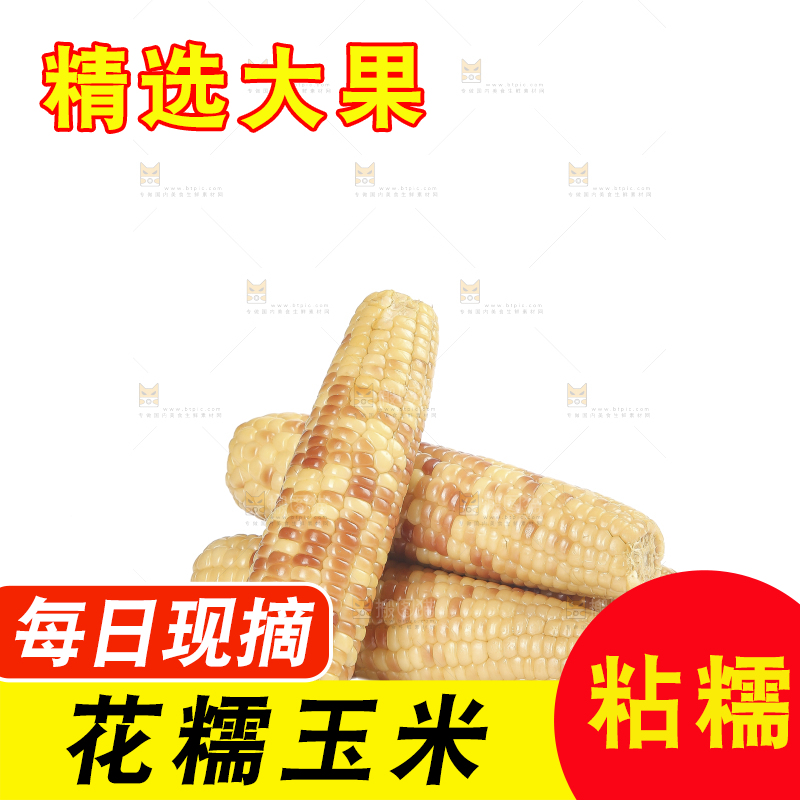 白底上的花糯玉米