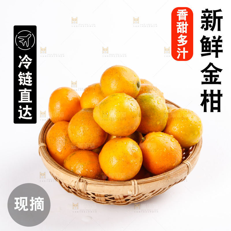 白底上的金柑