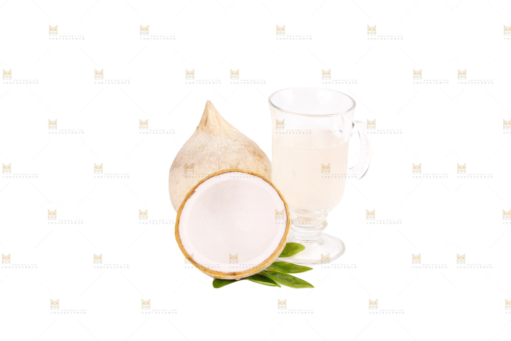 白底上的牛奶椰皇