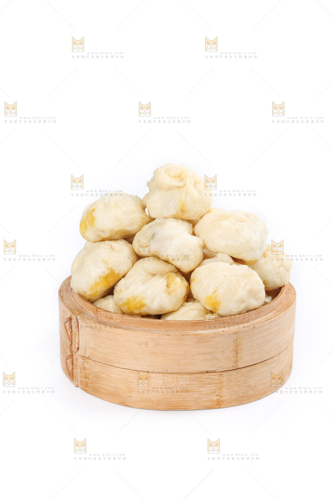 白底上的杭州小笼包