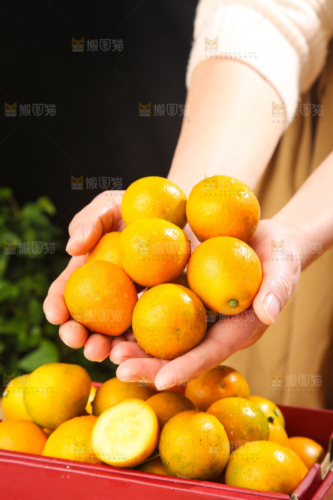 木底上的脆蜜金柑