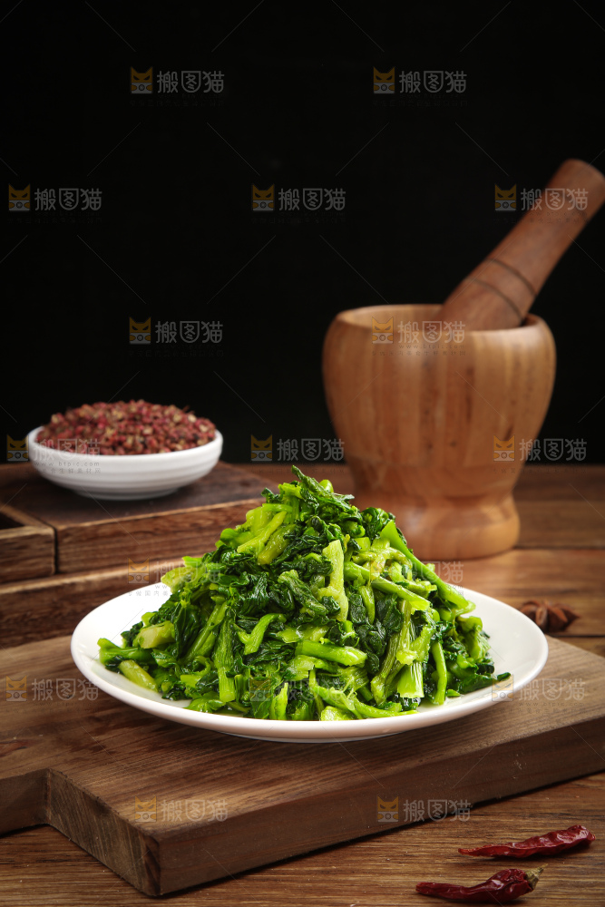 深底上的万年青菜干