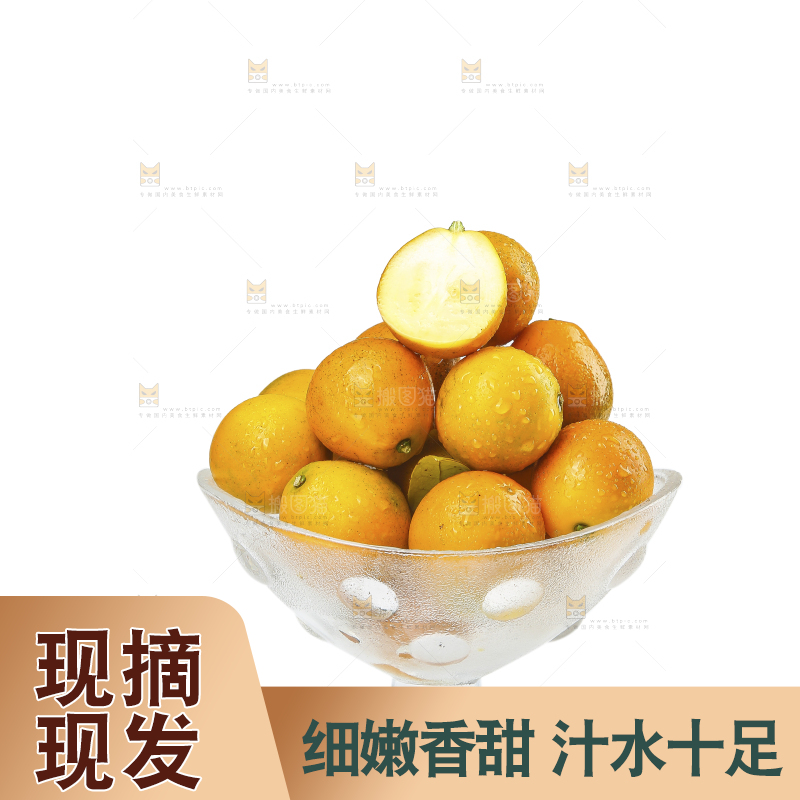 白底上的金柑