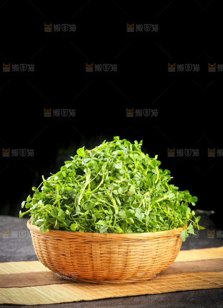 深底上的苜蓿菜