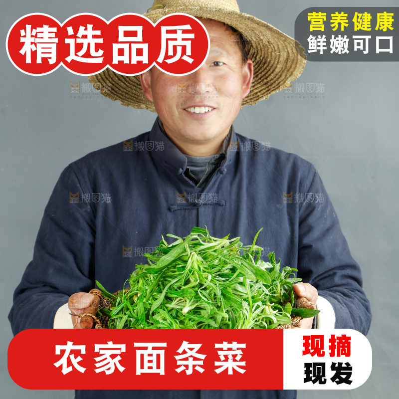 手里拿着面条菜