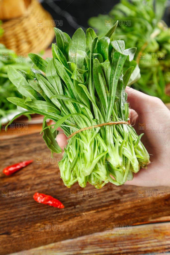 深底上的面条菜