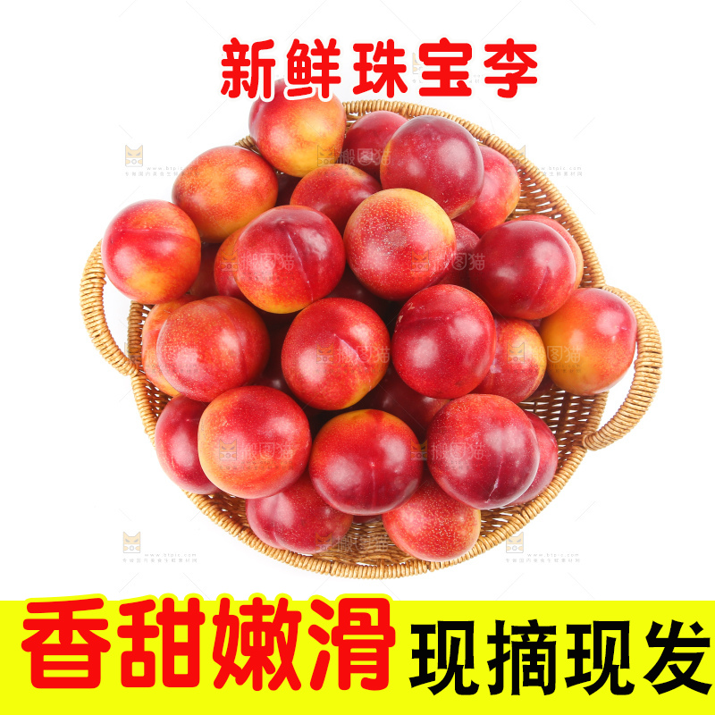 白底上的珠宝李