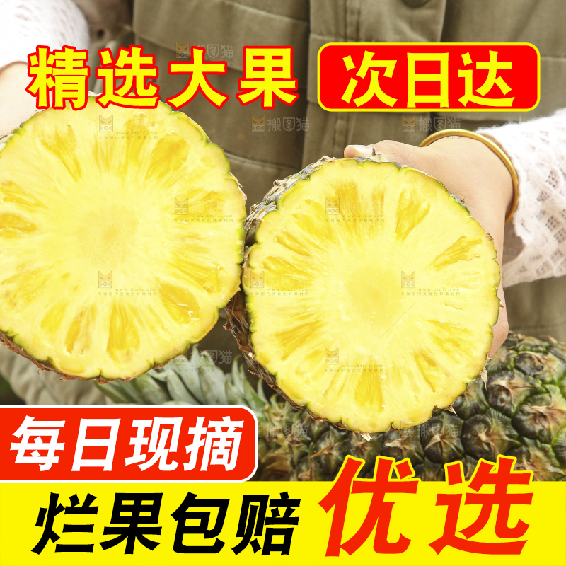 深底上的新鲜凤梨