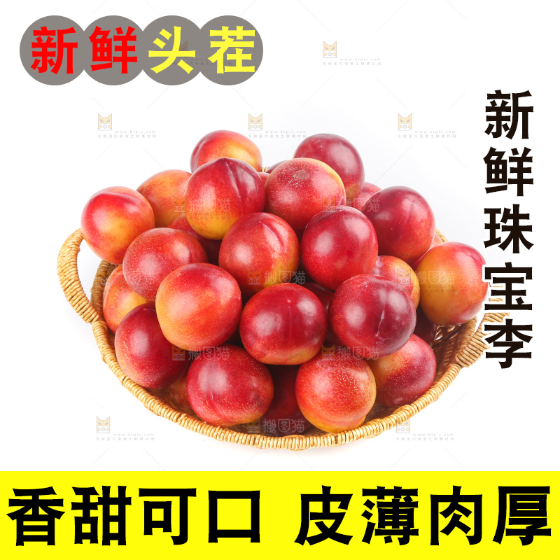 白底上的珠宝李