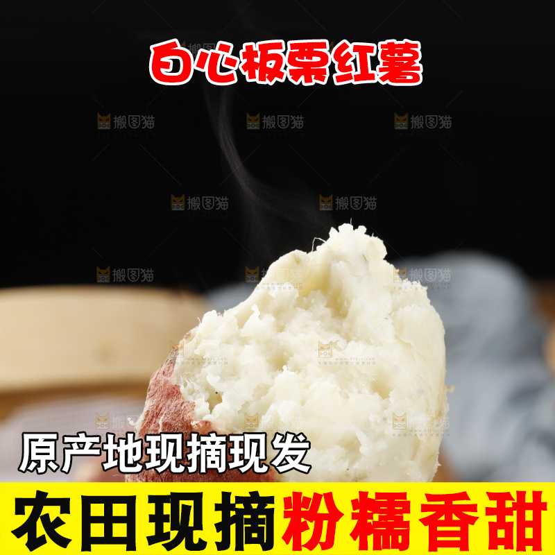 木底上的白心板栗薯