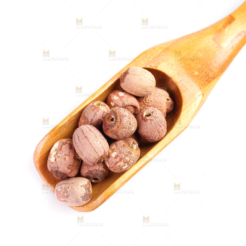 白底上的红皮莲子