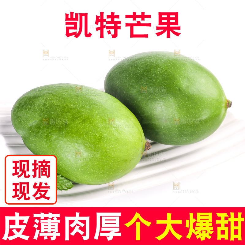 白底上的凯特芒果