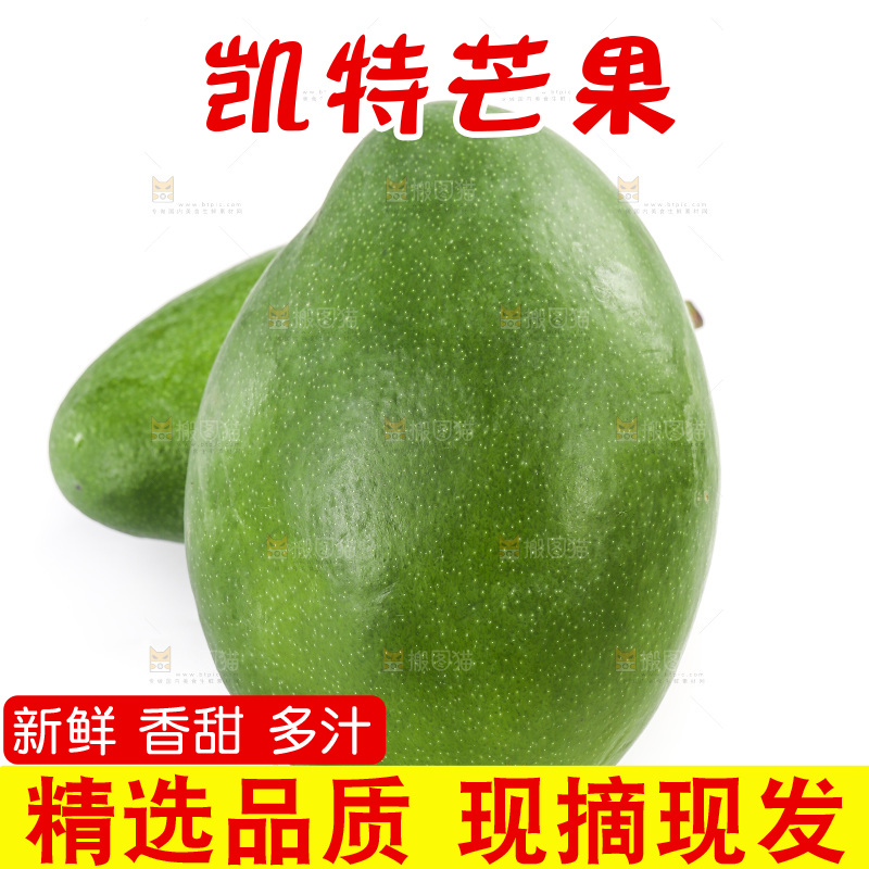白底上的凯特芒果