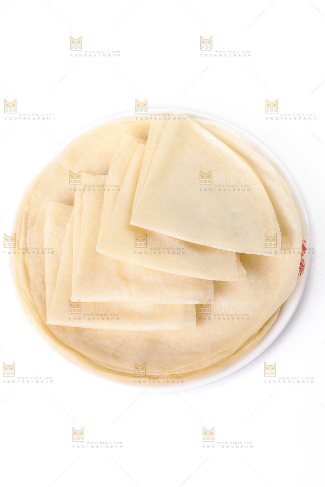 白底上的筋饼皮