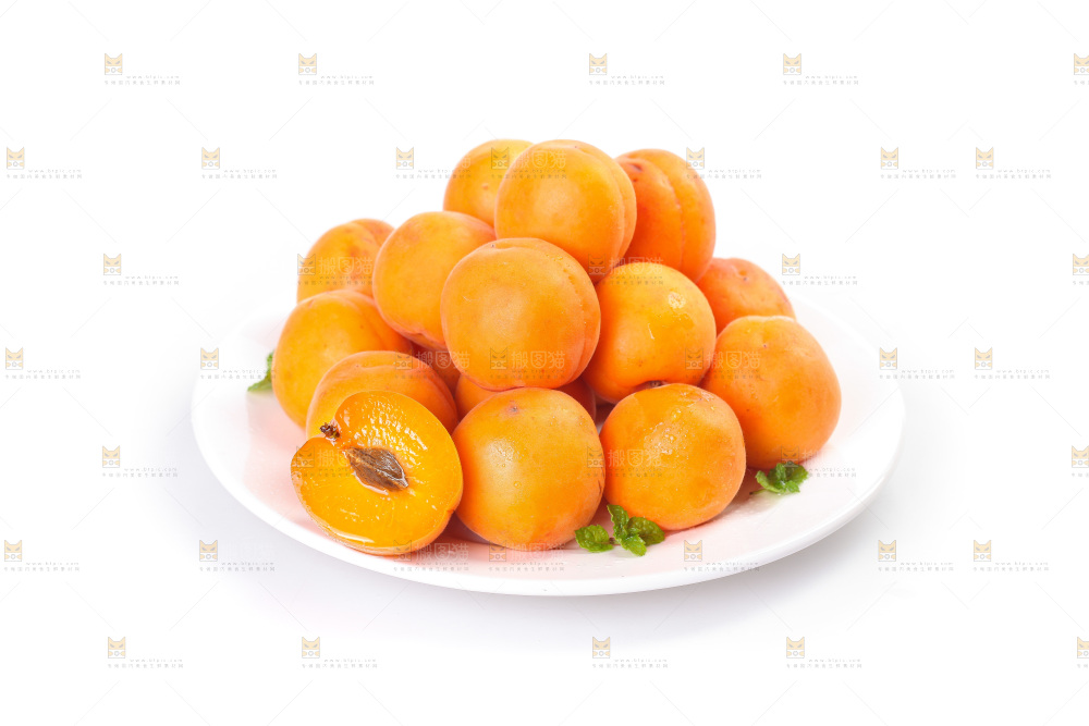 白底上的大黄杏