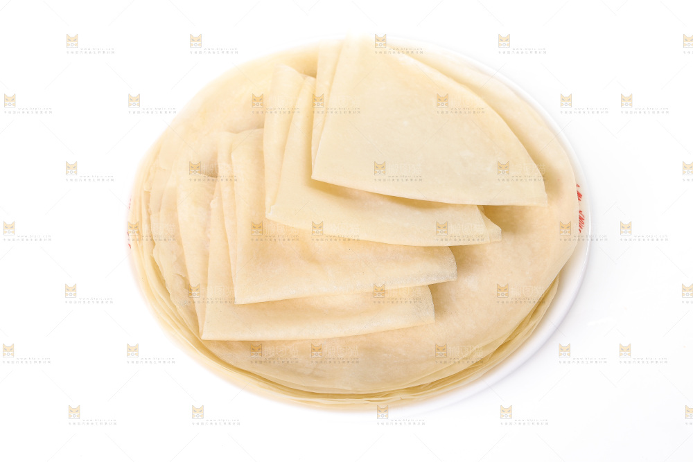 白底上的筋饼皮